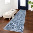 thumbnail image 4 of GLATTICE Runner Rug for Hallway 2x7 Non Slips Rug Runner Super Soft Kitchen Runner Rug Printed Faux Wool Floral Thin Blue Rugs for Entryway Laundry Room Bedroom, 4 of 8
