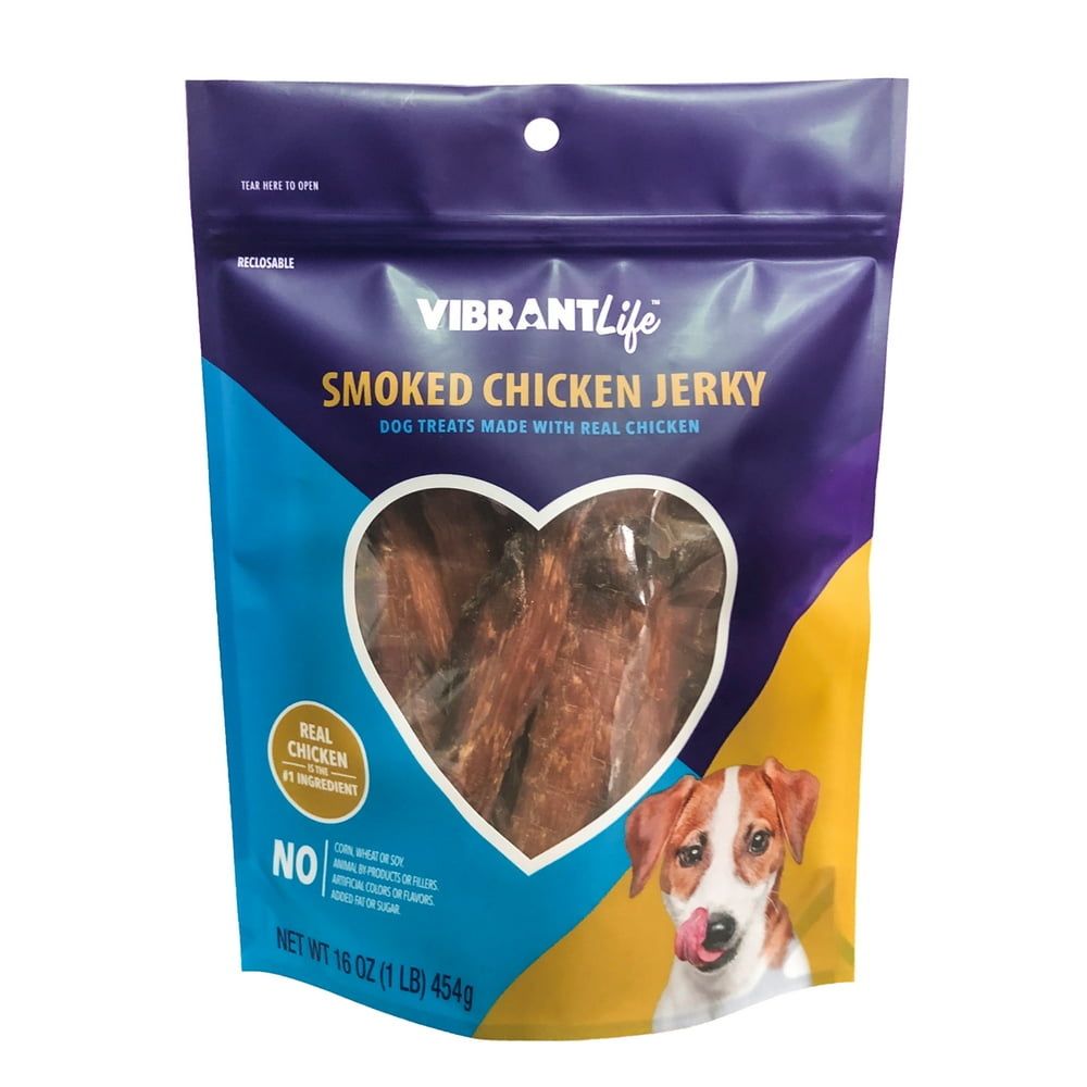 Vibrant Life Smoked Chicken Jerky Dog Treats, 16 oz