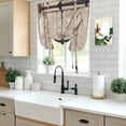 thumbnail image 5 of Farmhouse Wood Grain Balloon Curtains for Windows, Bedroom Curtains 54 Inch Length, Vintage Country Barn Gate Brown Tie Up Curtains Panels Thermal Insulated Bathroom Curtains Window 42"x54", 5 of 8