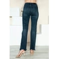 thumbnail image 6 of Judy Blue Women's Button Fly Hem Destroy Straight Jeans, 6 of 11