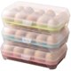 thumbnail image 1 of Caja de huevos de 3 piezas, 15 rejillas, caja de almacenamiento de huevos apilable, contenedor de huevos de cocina, frigorífico con tapa, almacenamiento de cocina Feliz Sencillez, 1 of 5