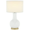 thumbnail image 3 of SAFAVIEH Ceramic Paris Solid 27.5 in. H Table Lamp w/ Shade, White/Off White, 3 of 7