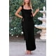 thumbnail image 4 of Vestido PRETTYGARDEN 2025 Verano Sin Mangas con Volantes Negro Talle S, 4 of 8
