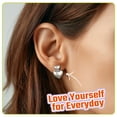 thumbnail image 3 of Just Being Cute Hypoallergenic Heart Earrings for Women, Real 925 Sterling Silver Heart Stud Earrings Jewelry Gifts for Birthday Graduation, 3 of 10