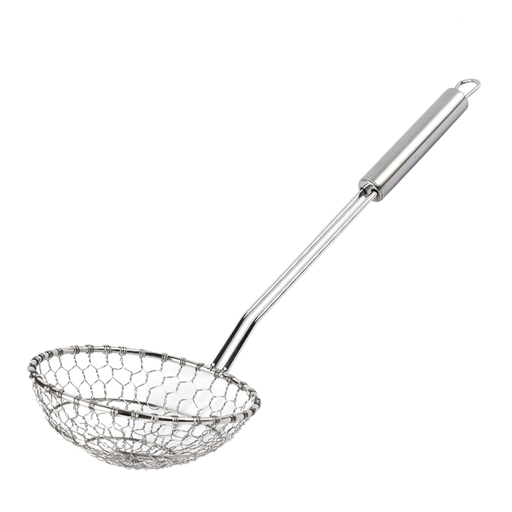 mingtongli Kitchen Utensil Strainer Spoon Noodle Pasta Vegetable Stainless Steel Skimmer Ladle Spoon Scoop 