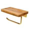 thumbnail image 2 of Domqga Wall Mounted Paper Towel Tissue Roll Paper Rack Organizer With Shelf Ki, 2 of 8