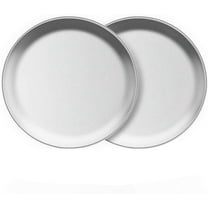 Totowood Stainless Steel Plates Set of 2, 8-inch Metal Dinner Plates for Kids Toddlers, Great for Self-feeding/Picnic/Outdoor Camping, Healthy & Non-toxic, Shatterproof & Dishwasher Safe