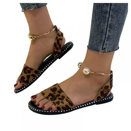 

Women s Flat Print Casual Vacation Open Toe Beach Sandals