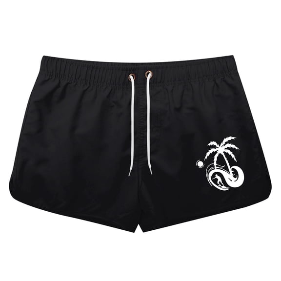 CONZONE Men'S Swim Trunks Hawaiian Graphic Y2K Board Shorts for Men Elastic Waist Drawstring Lightweight Quick Dry Summer Beach Swim Shorts
