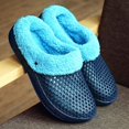 thumbnail image 4 of Men's Women's Lined Clog Breathable Lining Indoor Outdoor Walking Garden Clogs Winter Slippers, 4 of 14