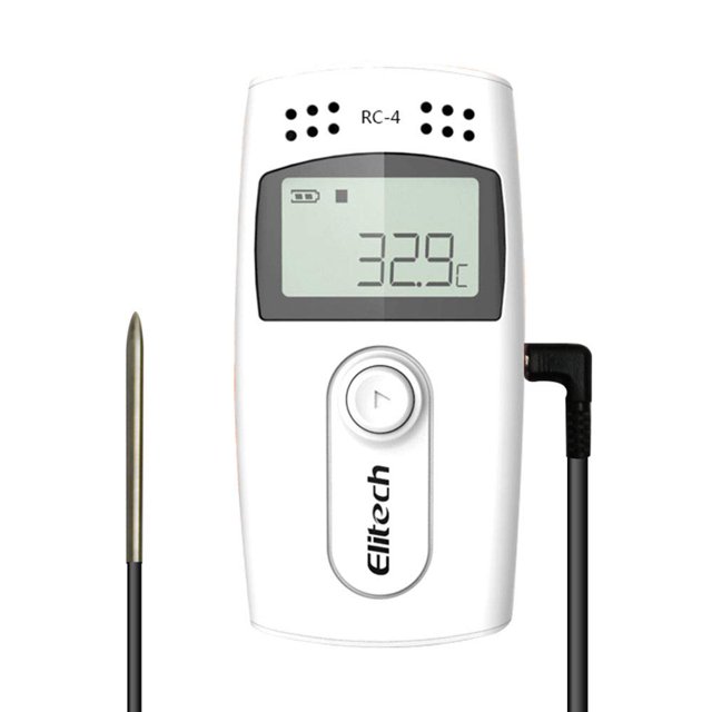 Elitech RC-4 Temperature Data Logger with External Temp Sensor Audio Alarm
