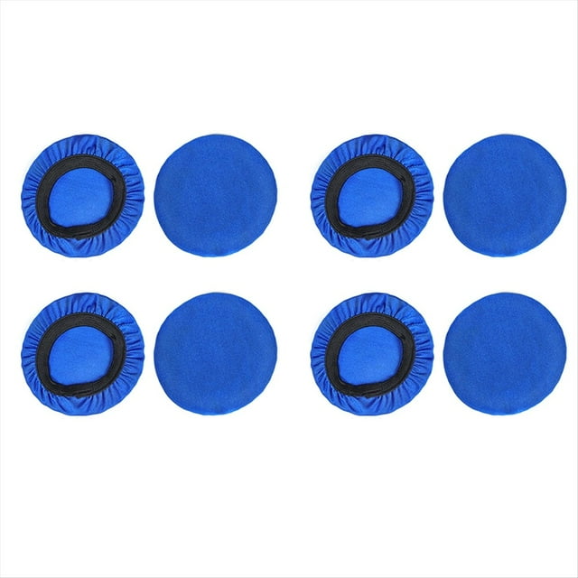 4 Pares de Fundas Elásticas para Auriculares de 10 cm, Lavables y Elásticas, Color Azul.