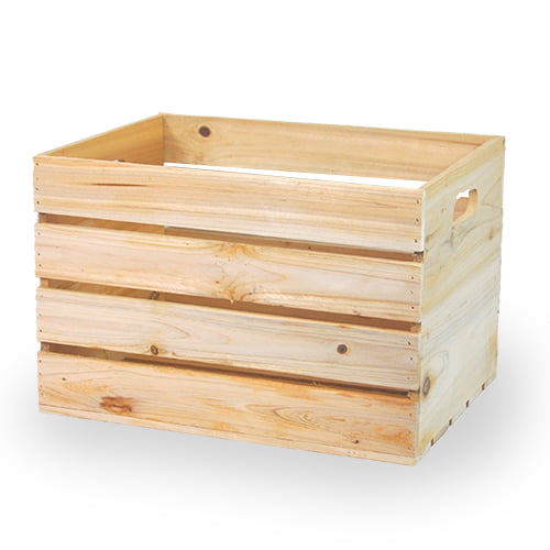 Children’s Toy storage wooden crate box with handles and wheels 