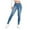 Blue, variant on Women's High Rise Stretch Skinny Ripped Jeans Denim Jean Plus Size