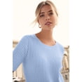 thumbnail image 2 of Jessica London Women's Plus Size Button Ribbed Knit Pullover Sweater, 2 of 2