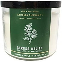 Bath & Body Works, Aromatherapy Stress Relief 3-Wick Candle, Eucalyptus Spearmint