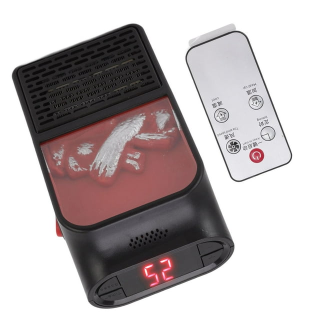 Flame Mini Heater, Mini 1000W PTC Ceramic Fast Heating Portable Fireplace Heater, Silent with Fireproof Frosted Casing for Home