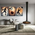 thumbnail image 2 of 3pcs Basketball Canvas Wall Art Basketball Posture Sports Posters Prints Youth Basketball Room Wall Decor Pictures For Sports Teens Boys Man Cave Home Decor（Only canvas）, 2 of 6