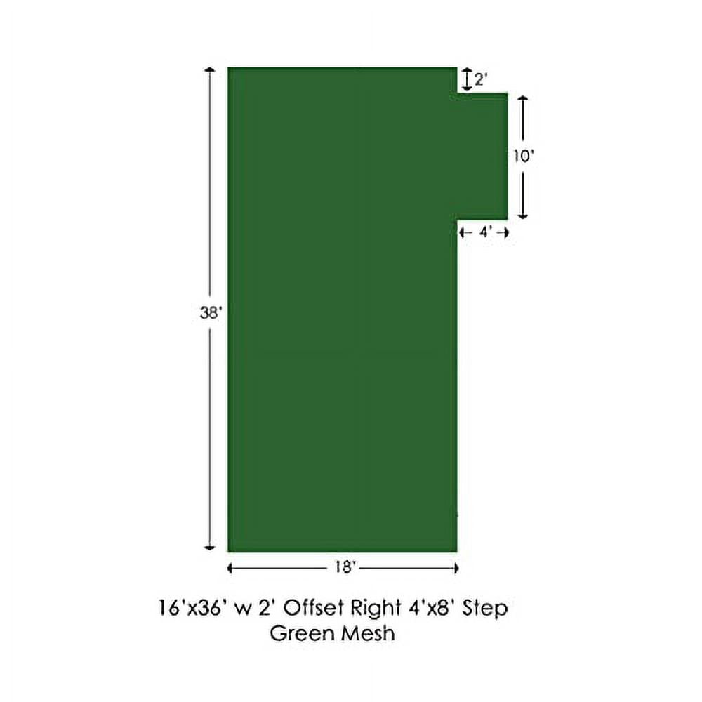 WaterWarden in-Ground Pool Safety Cover Rectangle, Fits 16' x 36'+4' x 8', 2 Foot Offset Right, UL Classified to ASTM F1346