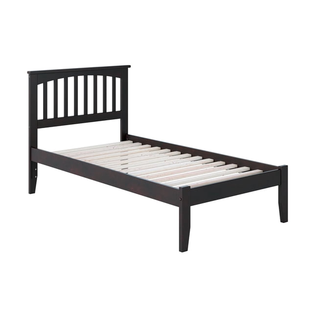 Mission Lit Plateforme Simple en Bois Massif, Couleur Espresso