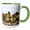 Green/White, variant on 3drose, Usa, Washington, Seattle. Mallard Ducks Clutch of Ducklings., 11oz Two-tone Yellow Mug