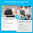 thumbnail image 3 of PENGXIANG Stove Top Shelf 30 Inch Silicone Magnetic Anti-Slip Over Stove Top Rack with 3 Functional Partitions Space Saving(Black), 3 of 8