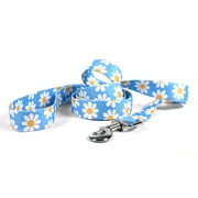 Yellow Dog Design Blue Daisy Dog Lead 1" Wide and 48" Long