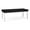 Black, variant on Newport Reception Waiting Room 18.5" 2-Seat Bench / Silver Steel / Black
