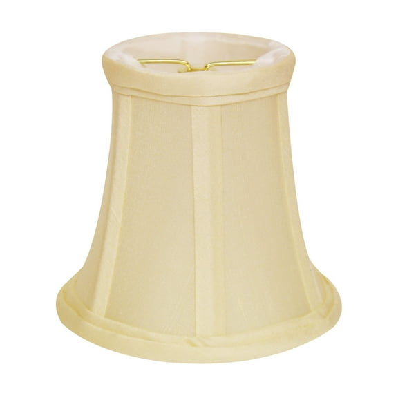 Slant Pure Silk Dupioni Chandelier Lampshade with Flame Clip, Egg