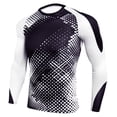 thumbnail image 1 of Hombres Camisas de manga larga O-cuello Raglan Impreso Elástico Deportes de secado rápido, 1 of 7