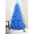 thumbnail image 2 of Perfect Holiday 6 Ft Norway Pine Christmas Tree with Metal Stand, Unlit, 921 Tips with Metal Stand, Blue Color, 2 of 6