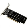 thumbnail image 2 of Double-Sided 4-Disk NVME Card PCIeX16 to M.2 M-Key NVMEx4SSD 2U Server Array Expansion Adapter Split Card, 2 of 8