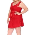 thumbnail image 5 of Moa Collection Fit & Flare Lace Sleeveless Dress, Women's Plus 2XL, 5 of 6