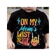 thumbnail image 1 of Boys' "On My Mom's Last Nerve" Cotton T-Shirt – Bold Colorful Letter Print, Comfortable Casual Round Neck Short Sleeve Tee for Youngsters, Summer Wear, Tween Boy Clothes, 1 of 7
