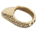 thumbnail image 1 of Anillo de Latón para Pulgar de Tiro con Arco Diseño Ergonómico Protector de Dedo Flexible Elástico Cómodo de Usar con Cuerda Antipérdida para Caza de Tiro con Arco Al Aire ANGGREK  Otros, 1 of 8