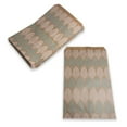 thumbnail image 3 of 50 Qty 6" x 9" Decorative Flat Paper Gift Bags - Baby-Blue Leaf Pattern on Brown Kraft Bags - For Sales/Treats/Parties Cookies/Gifts - N'icePackaging, 3 of 7