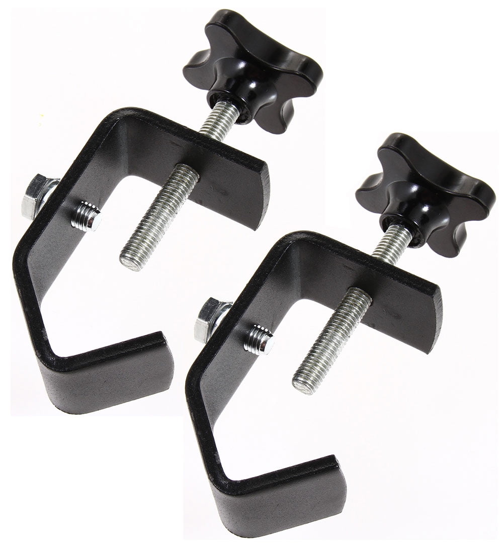 (2) DJ Pro Lighting Fixture 2" Truss or Pipe Mounting Steel C Clamp