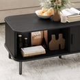 thumbnail image 5 of ROGALIS 47.2" Mid Century Modern Coffee Tables with Storage for Living Room, Rectangle Wood Center Table, Black, 5 of 7