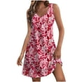 thumbnail image 2 of Gyedtr Dresses For Women Beach Dress Women'S Summer Casual Dress Gradual Sleeveless Neck V-Neck Long Dress Womens Dress Printed, 2 of 7