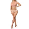 thumbnail image 2 of INSPIRE CHIC Nursing Bras for Women Lace Breastfeeding Wireless Soft Cup Pregnancy Crossover Plunge Maternity Bra S Pink, 2 of 4