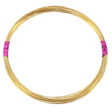 Uxcell 32Gauge/0.2mm 0.6mm Width 19.69 Feet Flat Brass Wire, Brass