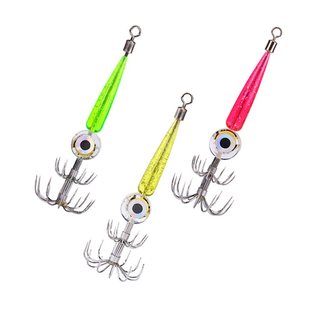 Cuttlefish Soft Hook Squid Jig Lure 9.5 cm 8g Artificial for OCTOPUS Fishing Attractant with Stainless Steel Hooks ABS Body for Sea Bass and Saltwater Species