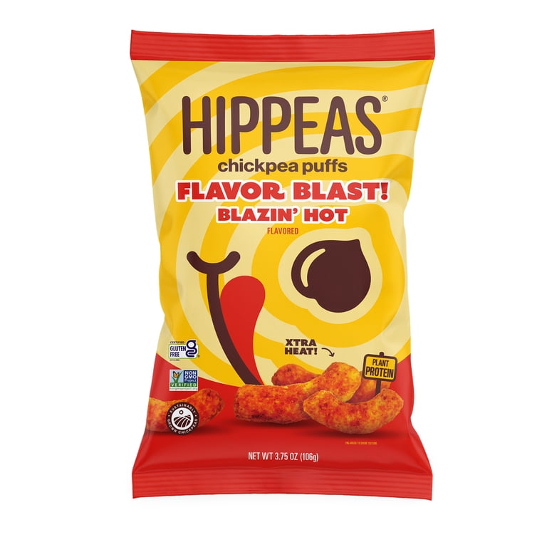 HIPPEAS Chickpea Puffs, Flavor Blast Blazin' Hot, Gluten-Free