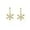B-Gold Plated, variant on Solid 925 Sterling Silver Sparkling CZ Snowflake Studs Earrings for Women Teens Snowflake Earrings Studs
