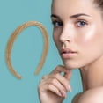 thumbnail image 2 of Unique Bargains 1 Pc Exquisite Thin-edged Woven Straw Headband Coffee Color, 2 of 6