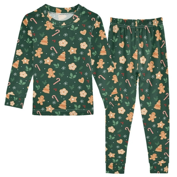 Pajama Gingerbread Man Christmas Cute Comfortable Cotton Two-piece Pajama Set