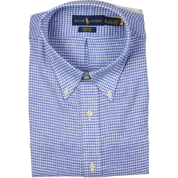 Ralph Lauren Mens Linen Checkered Button-Down Shirt