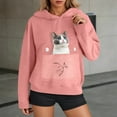 thumbnail image 4 of Chandail à Capuchon pour Femmes avec Pochette pour Chat, Doux et Chaud, à Enfiler, pour Usage Quotidien, 4 of 8
