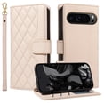 thumbnail image 2 of Crossbody Wallet Case for Google Pixel 9 Pro XL, Credit Card Slots Elegant PU Leather Magnetic Closure Shoulder Strap Purse Phone Case Flip Kickstand Full Body Protection Cover for Women Girls, Beige, 2 of 13