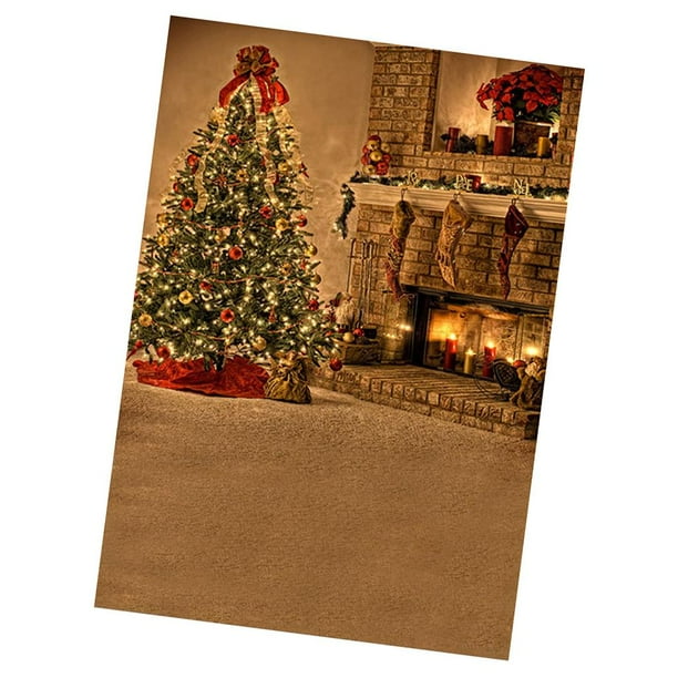 Casa de Navidad Fotografía Telón de Fondo s 60 x 120 cm